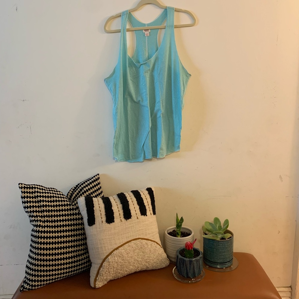 Baby blue airy tank top